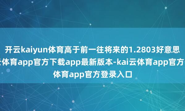 开云kaiyun体育高于前一往将来的1.2803好意思元-kai云体育app官方下载app最新版本-kai云体育app官方登录入口
